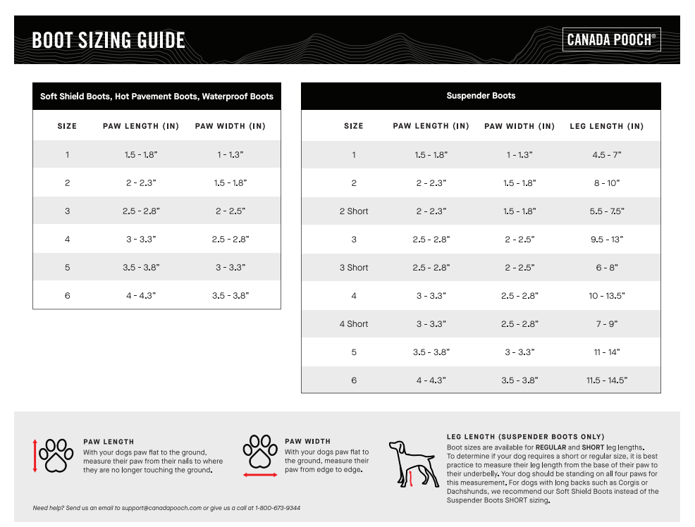 Canada Pooch Suspender Boots