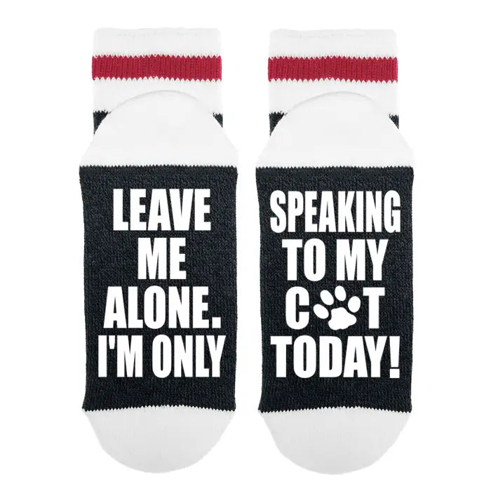 Leave me alone, I’m only speaking to my cat Socks